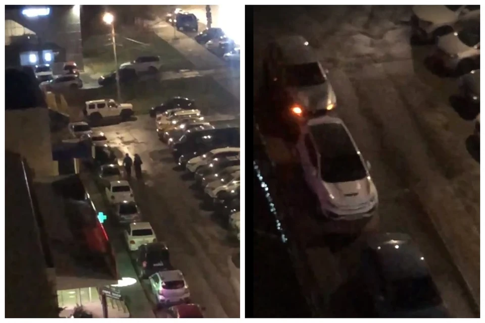 Подростки прыгали по капотам припаркованных автомобилей в Рязани.