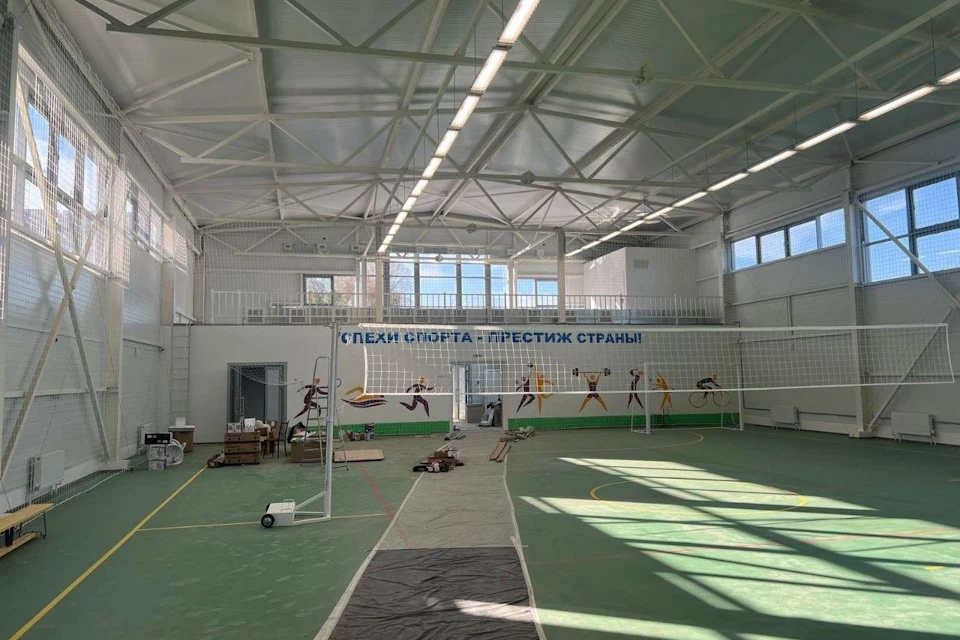 Новый спортивный комплекс скоро откроется в школе Геническа Фото: министерство строительства ХО