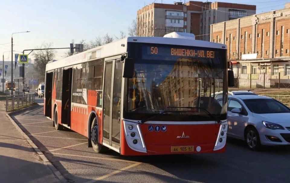 28 новых автобусов МАЗ вышли на улицы Смоленска. Фото: страница Александра Новикова ВКонтакте.