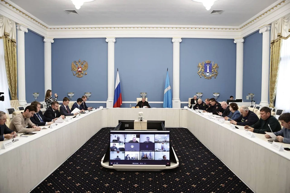 В Ульяновске прошло заседание оперштаба по ликвидации последствий снегопада. ФОТО: тг-канал Алексея Русских
