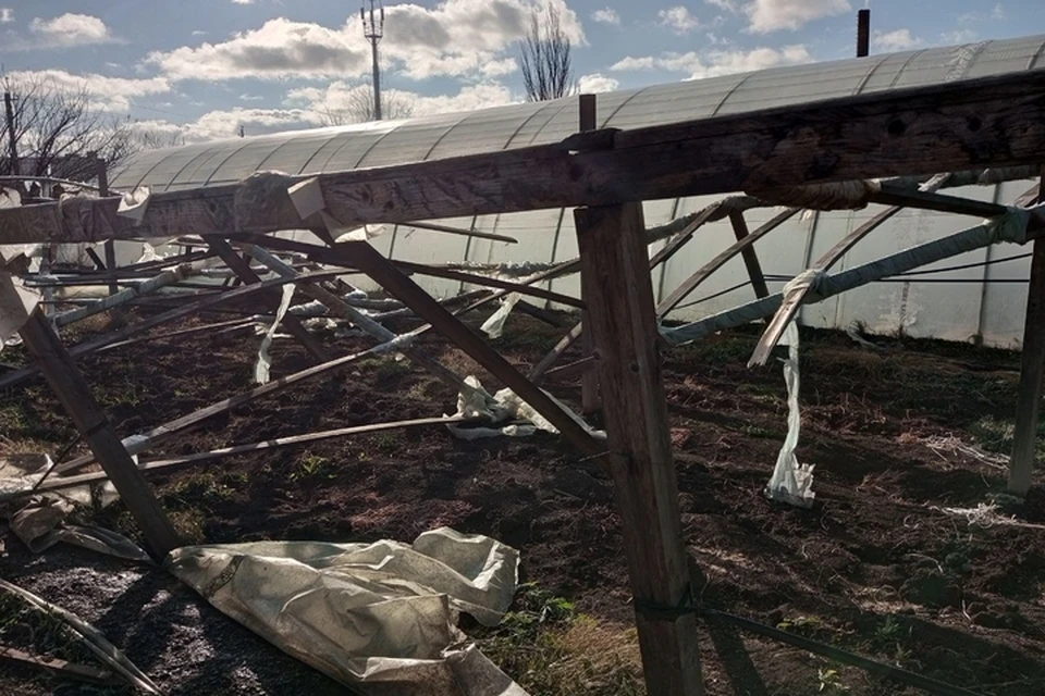 Последствия ураганного ветра в Херсонской области