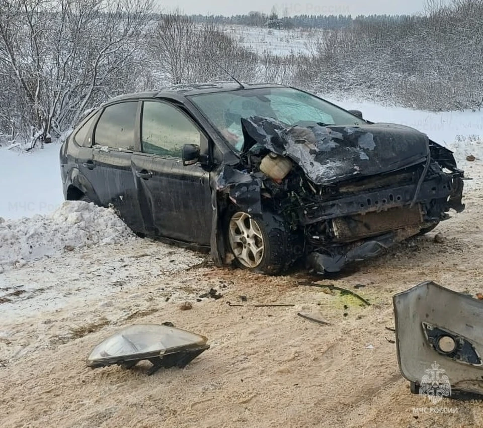 Опель» и «Форд» попали в ДТП на зимней дороге Калужской области - KP.RU