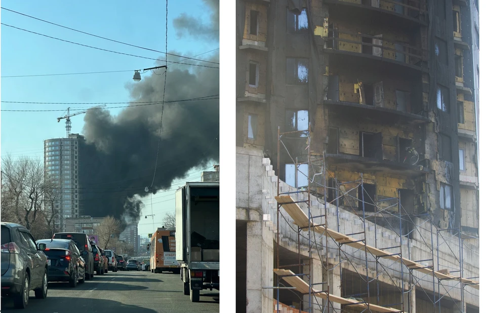 Пожар было видно со всего города. Фото: «КП – Владивосток»