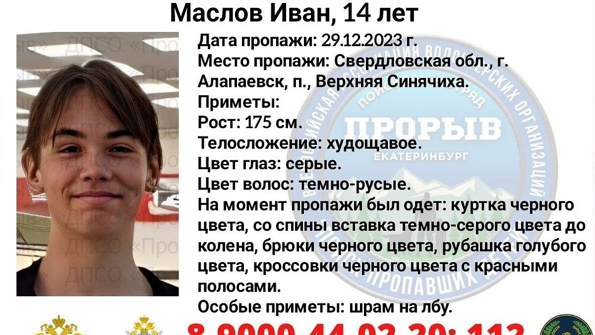 Под Алапаевском пропал 14-летний подросток - KP.RU