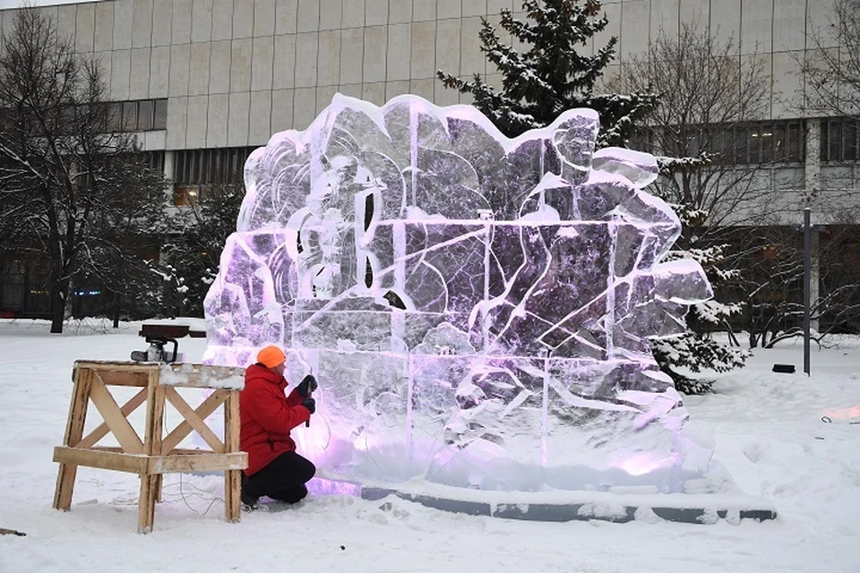 Лучшую ледяную скульптуру выбрали в Хабаровске