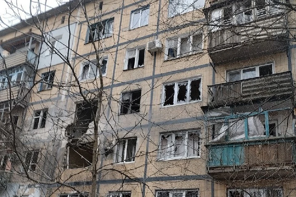 Последствия обстрела поселка Комарова в Никитовском районе Горловки. Фото: ТГ/Приходько