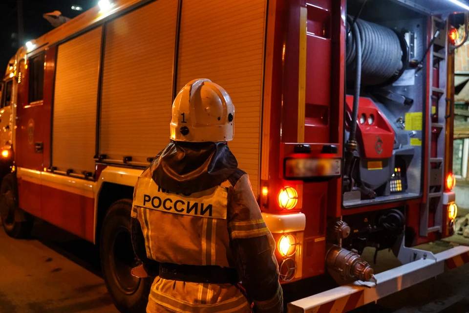В Инзе Ульяновской области огонь повредил три машины во время пожара в гаражах