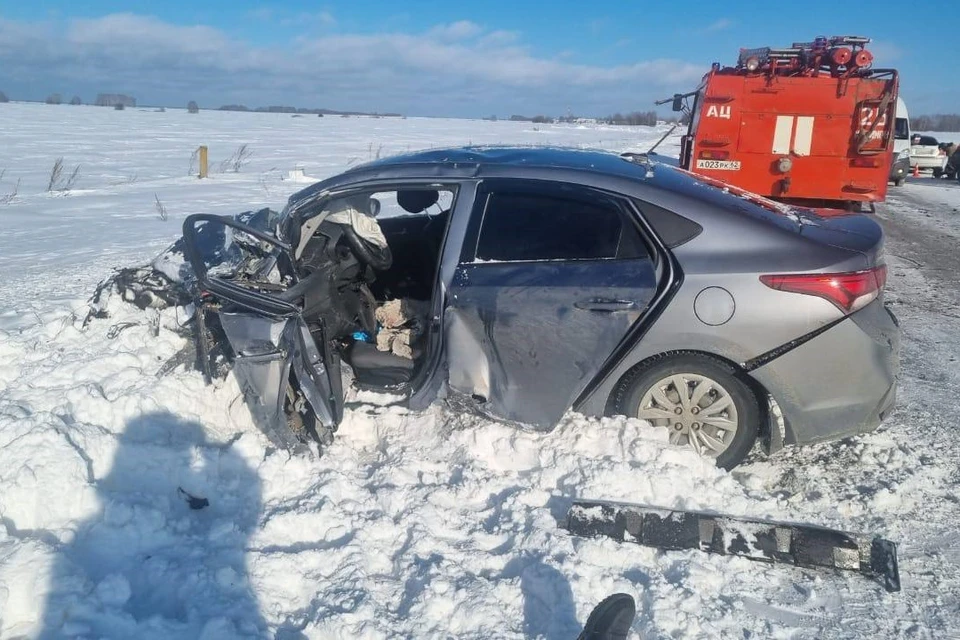 Авария с Hyundai Solaris и Nissan Terrano в Касимовском районе. Фото: Госавтоиспекция Рязанской области