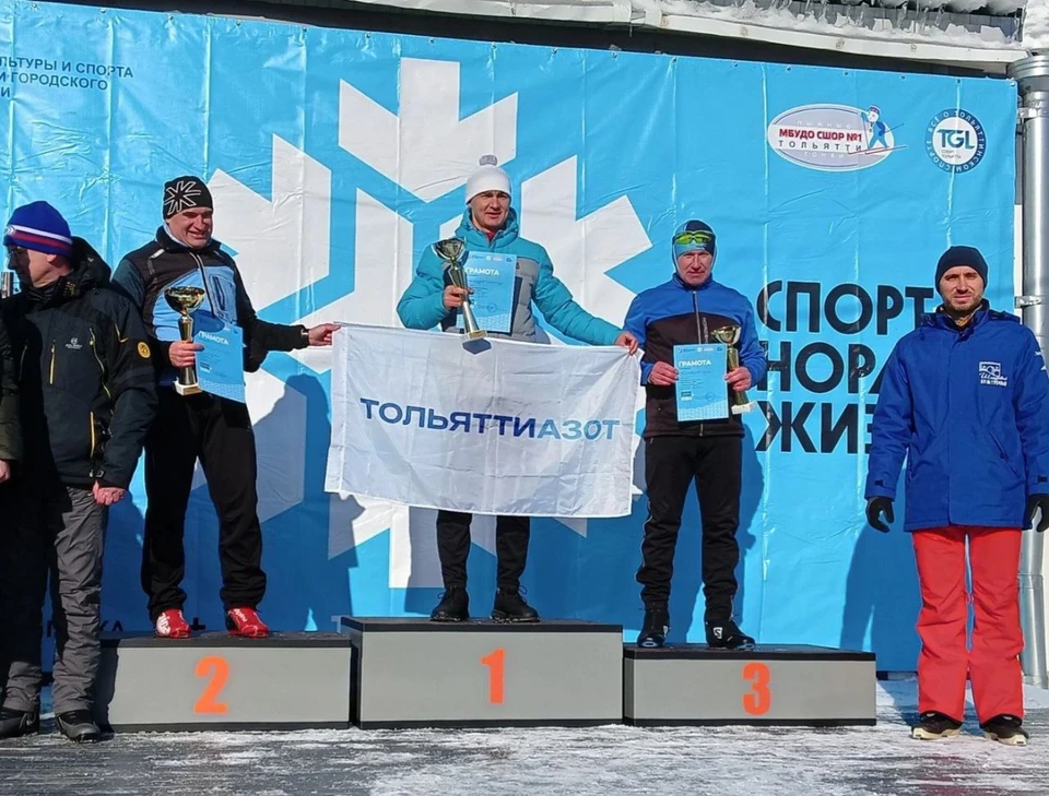 Александр Александров стал первым на дистанции 10 км среди спортсменов, представляющих предприятия Тольятти / Фото: АО "ТОАЗ"