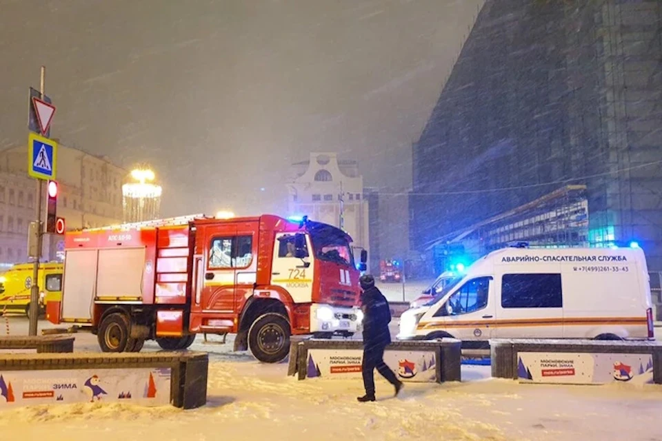 Пожар на территории здания «Известия Холл» в Москве локализовали