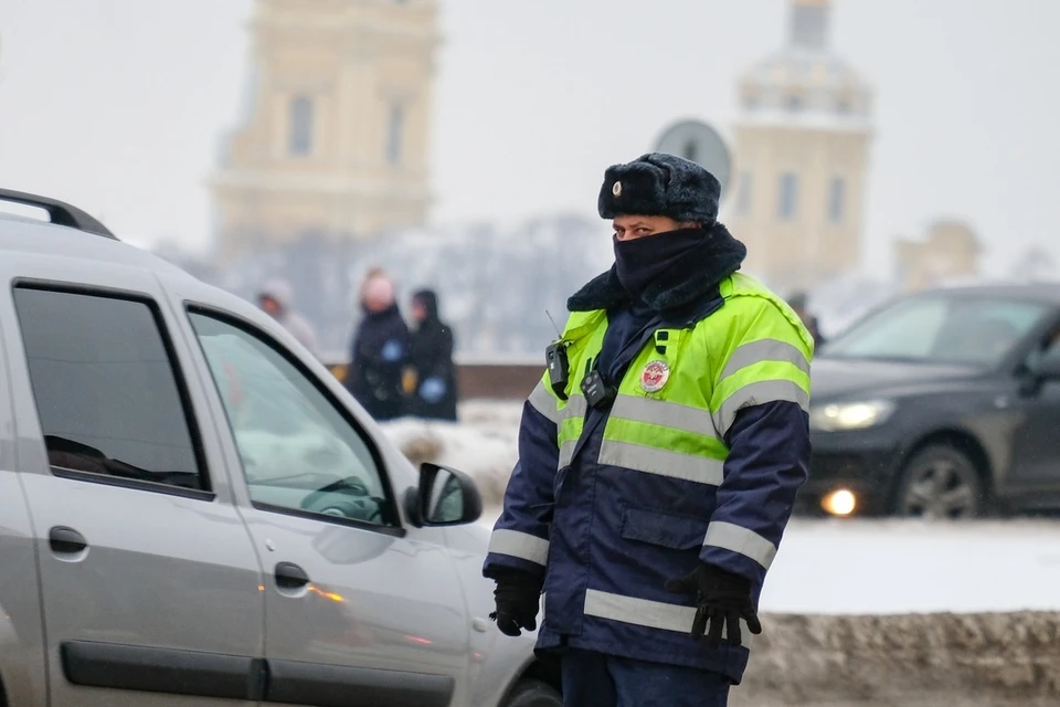 Петербуржец ударил инспектора ДПС по голове, руке и колену.