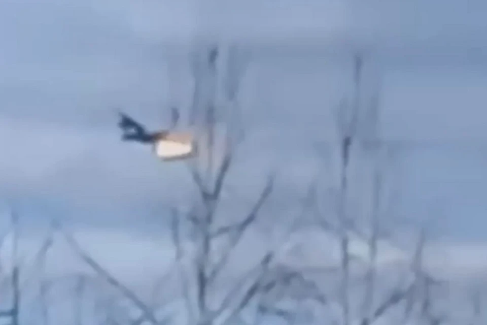 Ил-76 потерпел крушение под Иваново. Кадр из видео