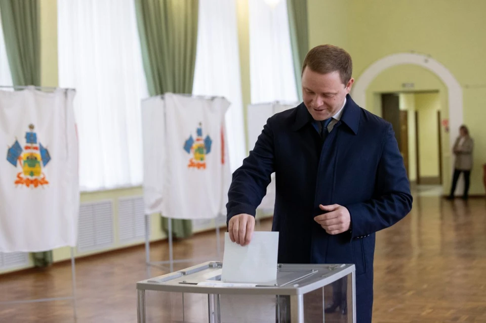 Мэр Анапы Василий Швец проголосовал на выборах президента России Фото: пресс-служба городской администрации