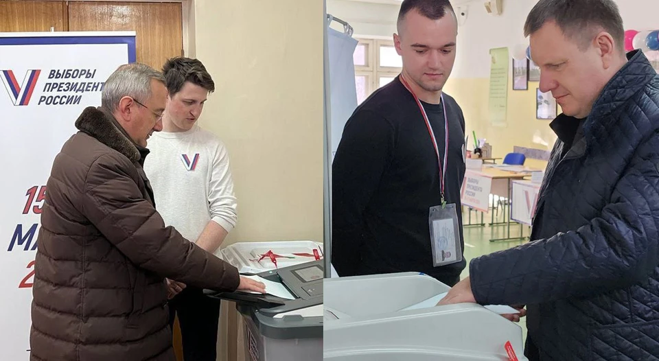 Первые лица региона лично пришли на свои избирательные участки.