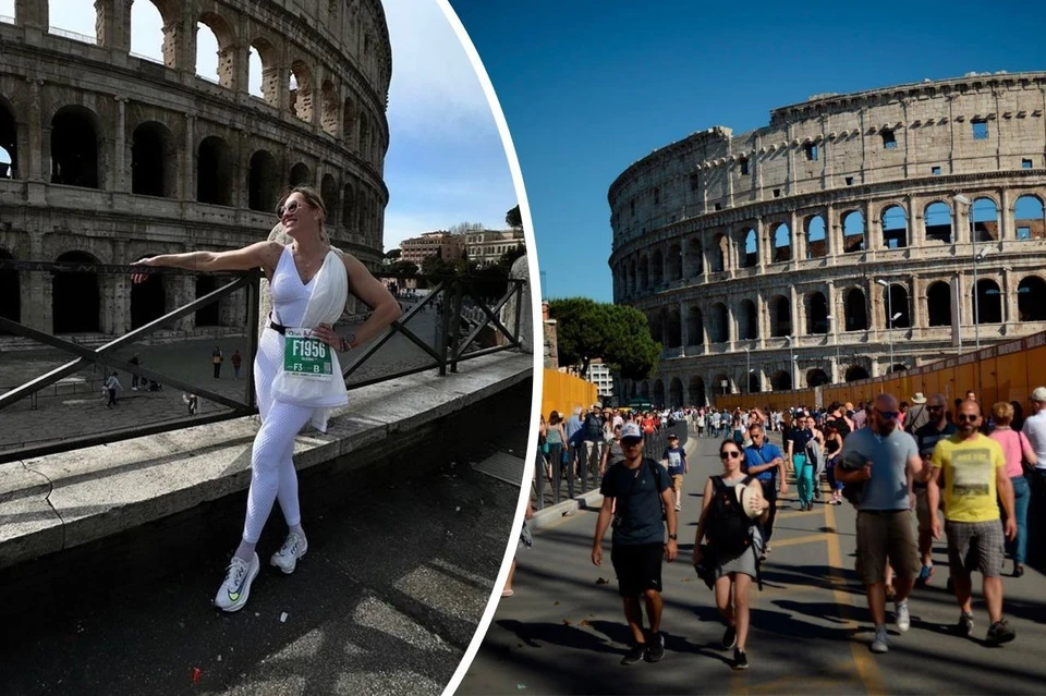 Олеся Красномовец приезжала в Рим для участия в марафоне. Снимок из соцсетей.