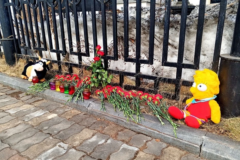 Несут цветы и игрушки: стихийный мемориал в память о жертвах теракта в «Крокус Сити Холл» появился возле Благовещенского кафедрального собора в ЕАО