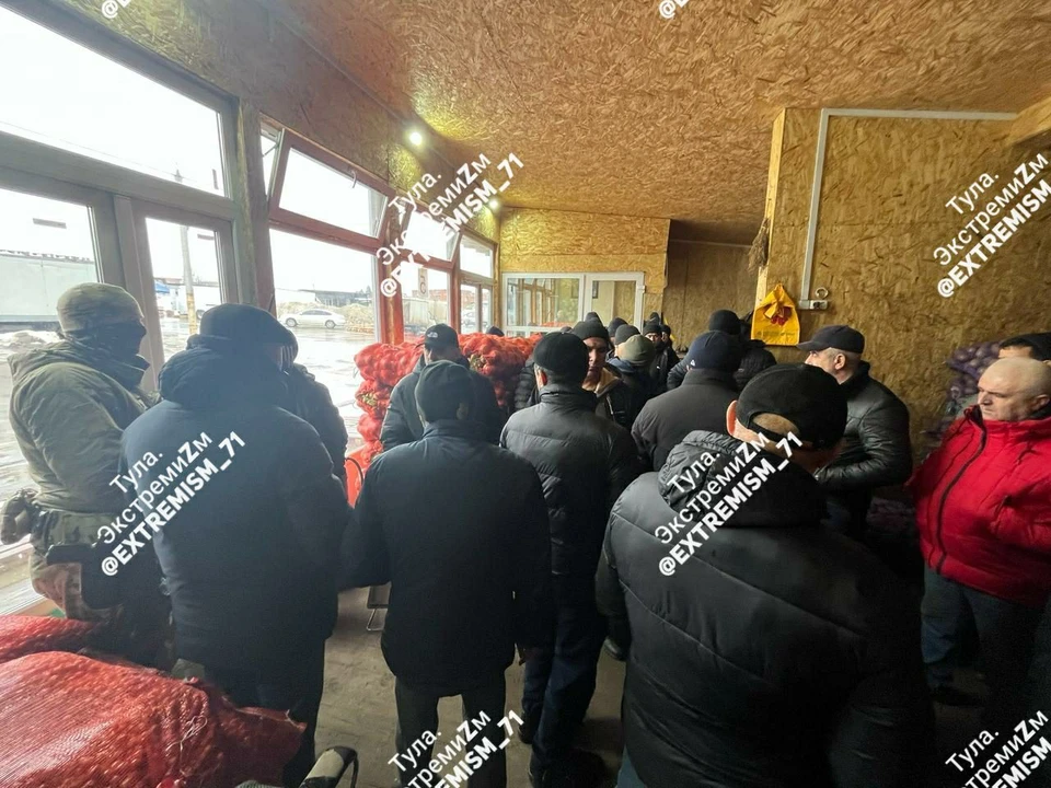 18 мигрантов-нелегалов из Средней Азии задержали в Туле силовики во время очередных рейдов. Фото: Telegram-канал «Тула. Экстремизм».