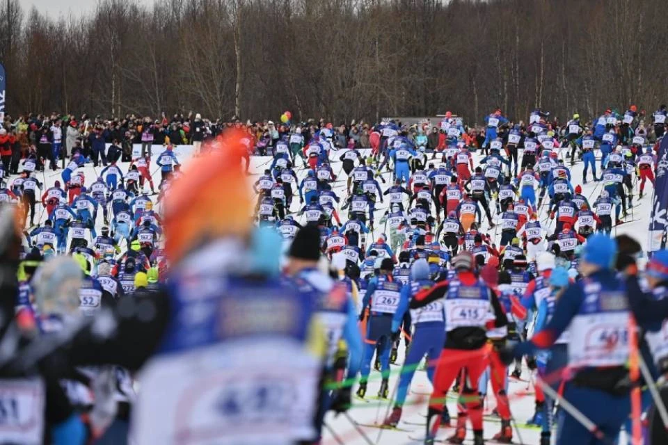На 50-й лыжный марафон заявилось как никогда много спортсменов. Фото: правительство Мурманской области