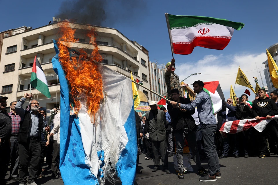 Антиизраильские протесты в Тегеране.