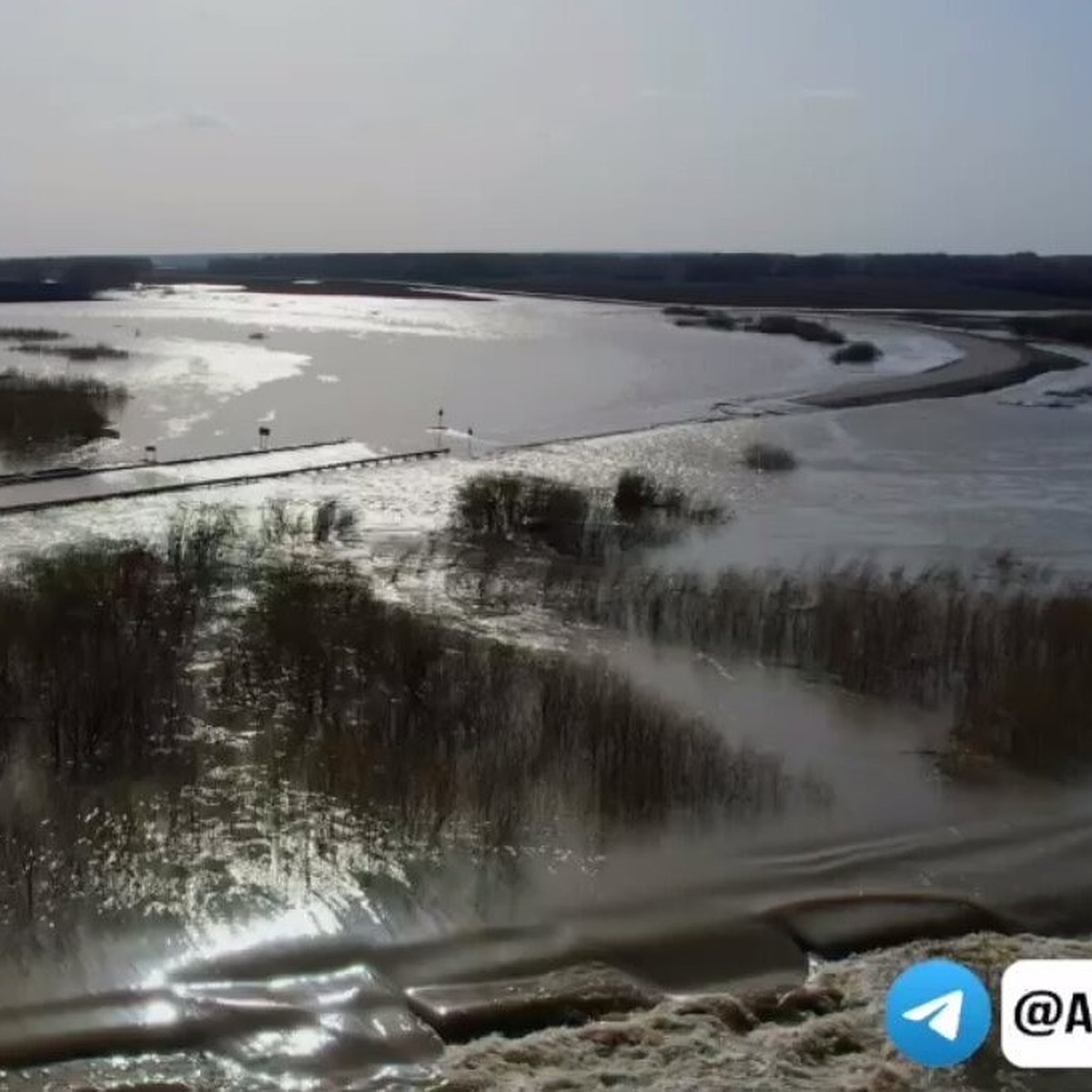 В Тюменской области уровень воды в реке Ишим превысил критическую отметку  на 201 см - KP.RU