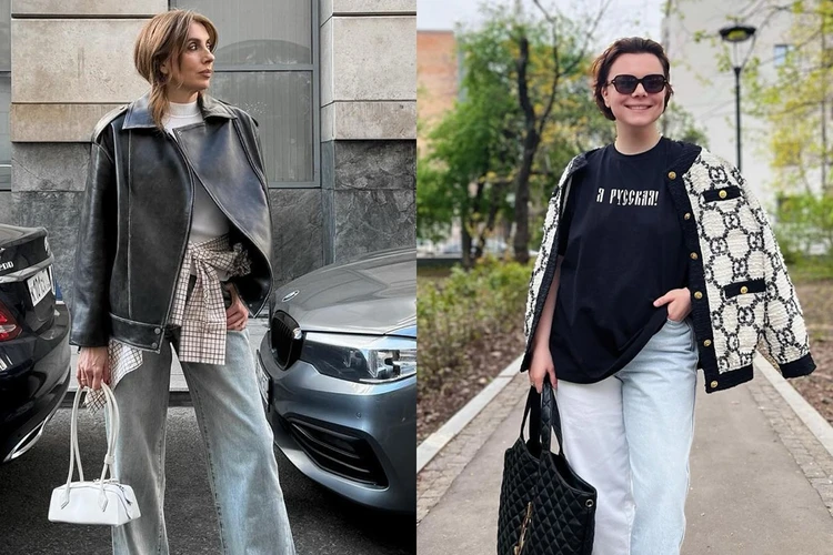Бондарчук — в винтажной косухе, Брухунова — в кардигане Gucci: Идеи стильной верхней одежды от звезд на конец весны