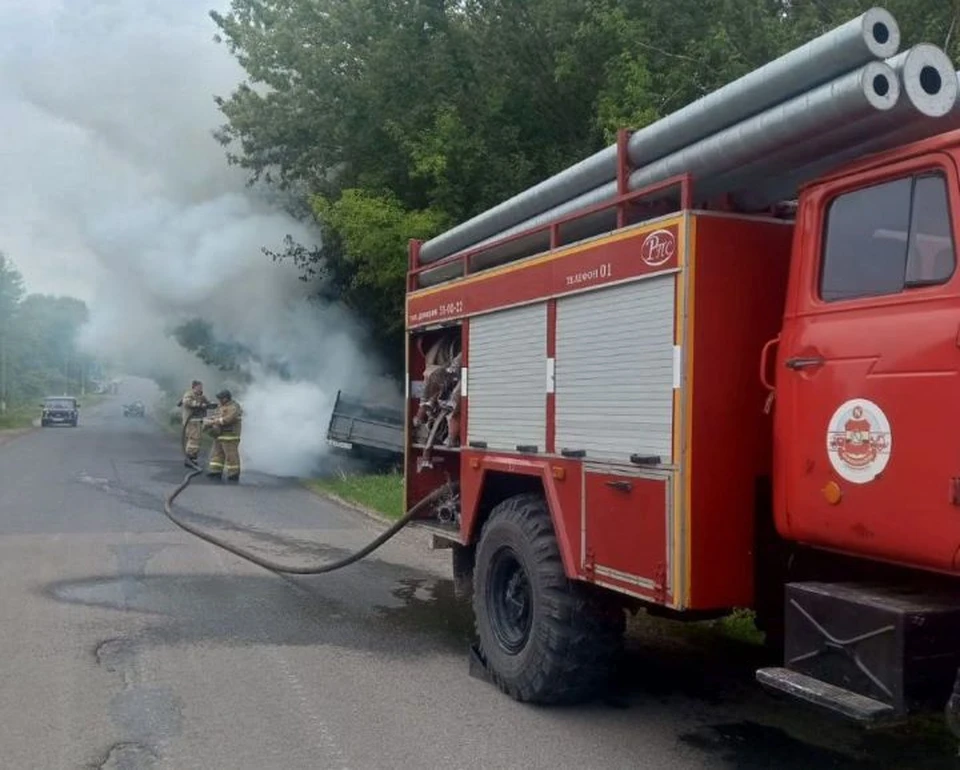 Дрон атаковал автомобиль добровольной пожарной дружины, сообщили власти Курской области