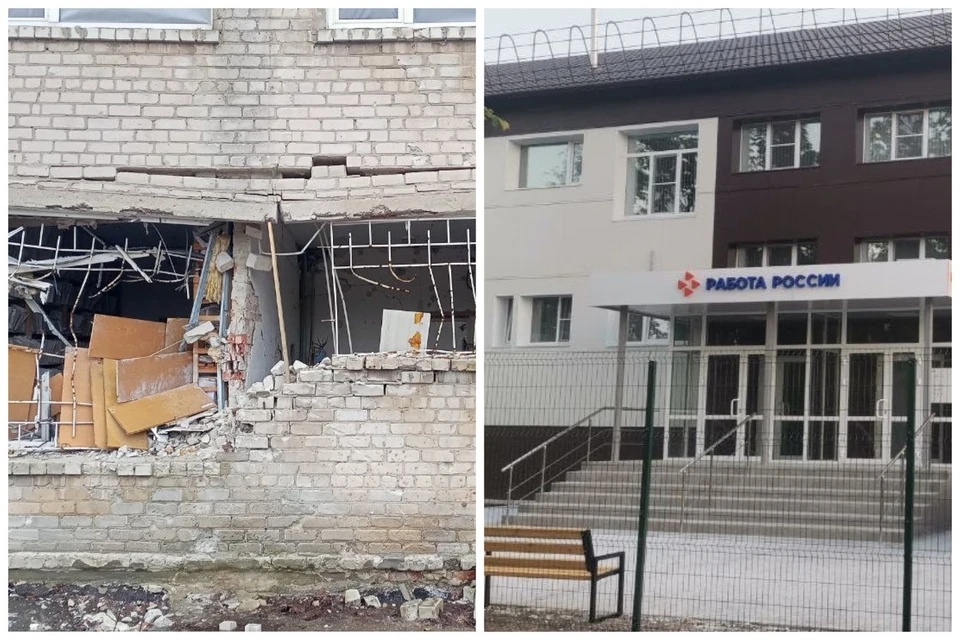 Здание восстановили после обстрелов. Фото: группа Челябинской области в ДНР.