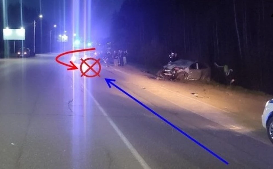 На трассе Сыктывкар - Ухта в ДТП погибла 41-летняя водитель иномарки. Фото: ГИБДД по Коми.