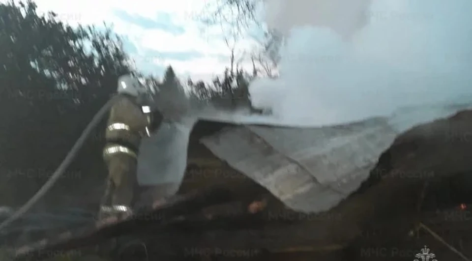 Баня сгорела в Калужской области