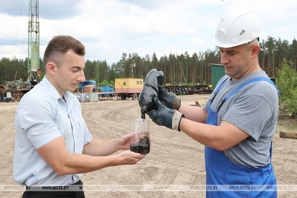 В Гомельской области начали разработку нового месторождения нефти. Фото: БелТА.