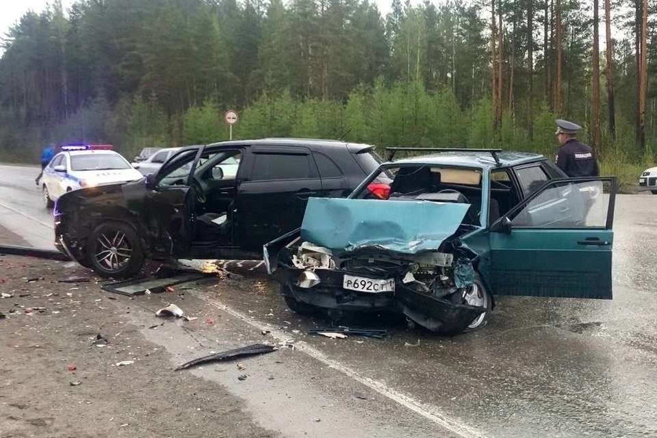 Авария произошла вечером 2 июня. Фото: ГИБДД по Свердловской области