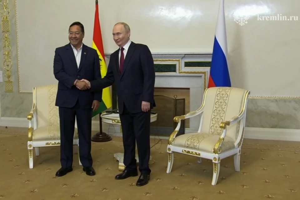 Путин провел переговоры с президентом Боливии. Фото: t.me/news_kremlin