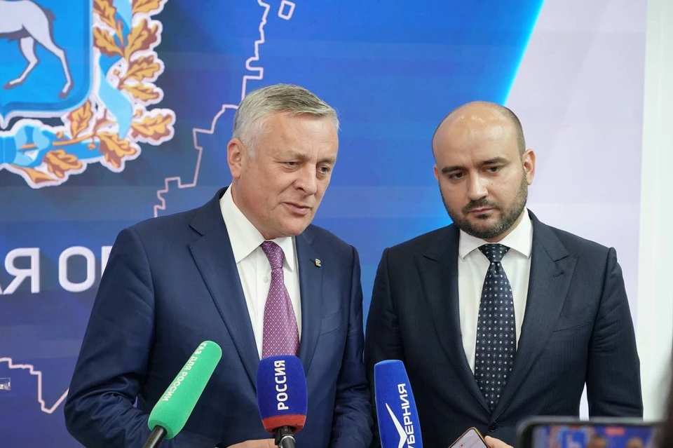 Врио губернатора Самарской области Вячеслав Федорищев провел встречу с руководителем «Газпром межрегионгаз» Сергеем Густовым. Фото: пресс-служба правительства Самарской области