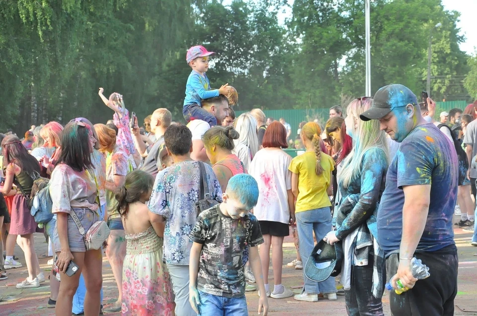 В Центральном парке Тулы прошел фестиваль красок. Фото: «Тульские парки».