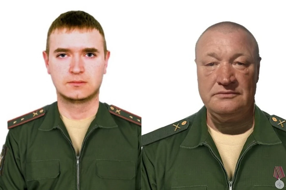 Прапорщик Дмитрий Бородич и Гвардии рядовой Владимир Смирнов