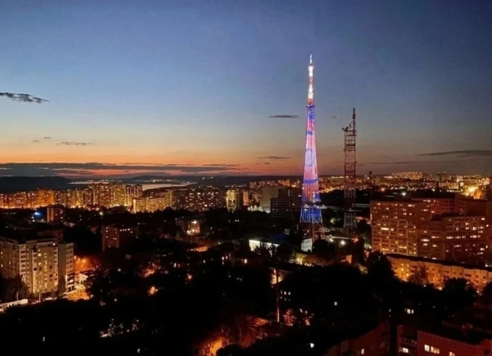 Подсветка телебашни будет работать с 21:00 и до 00:00.