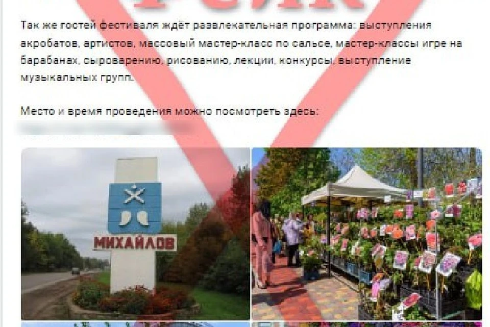 На фейковые фестивали цветов и клубники приглашают рязанцев