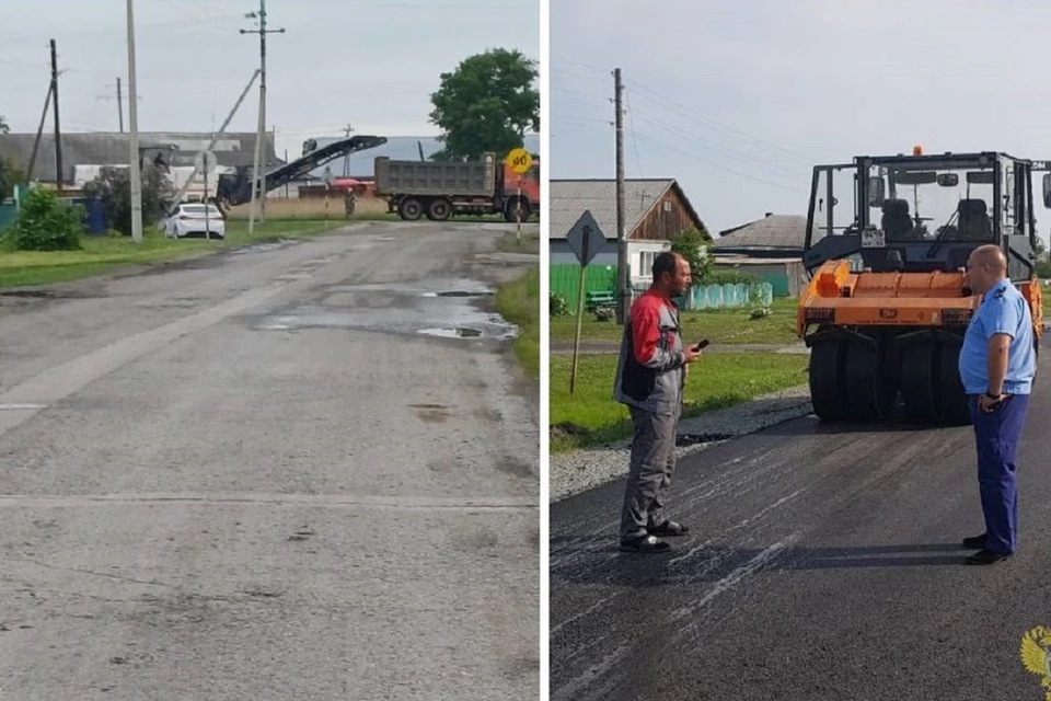 В районе под Новосибирском отремонтировали дорогу после визита прокуратуры. Фото: прокуратура НСО.