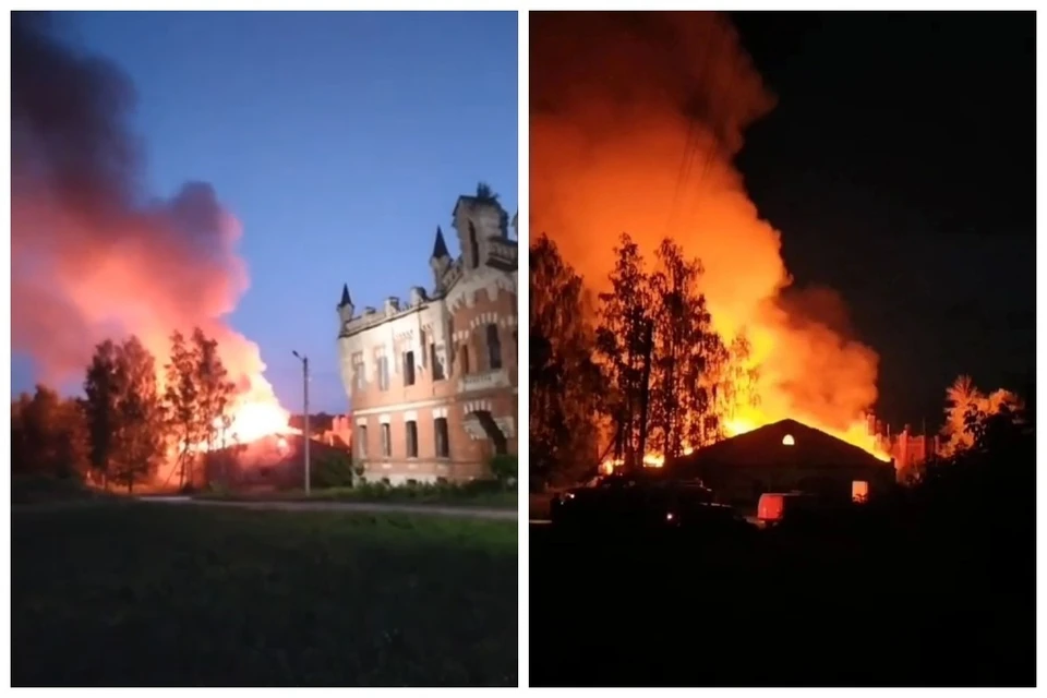 На Старожиловском конезаводе 24 июля вновь вспыхнул пожар. Фото: Ирина Авдекова/ Маргарита Надеева.