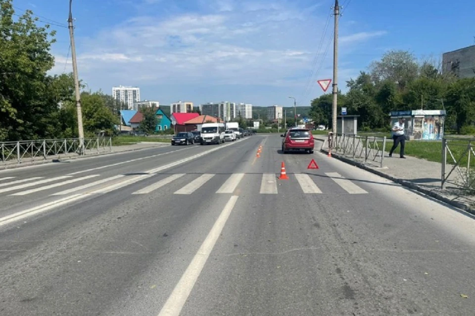 Пенсионер на «Субару» сбил 10-летнюю девочку в Новосибирске. Фото: ГАИ Новосибирска.
