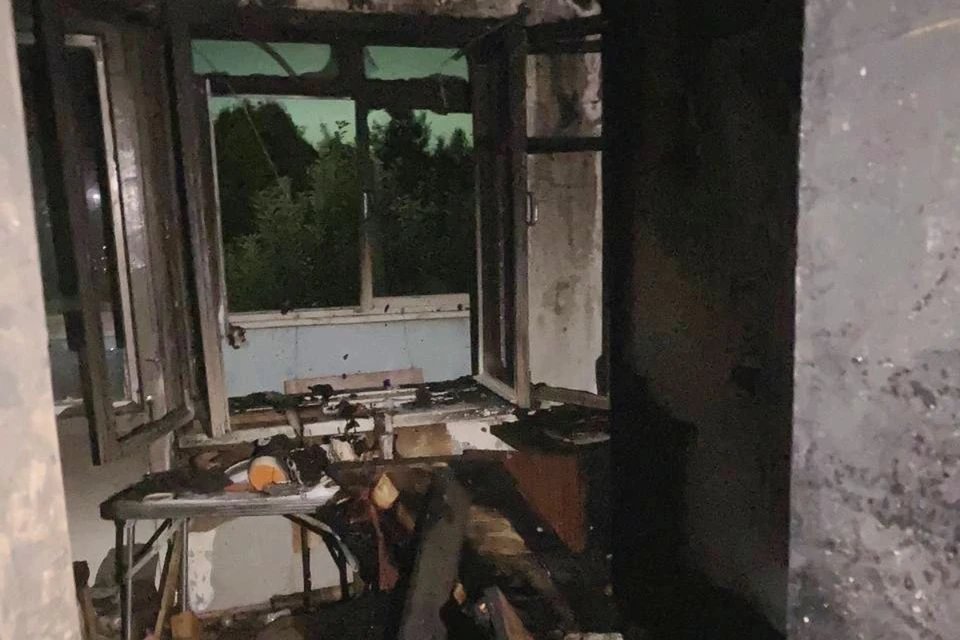 Пожар случился в квартире пятиэтажки на Боровой. Фото: ГУ МЧС по Кировской области