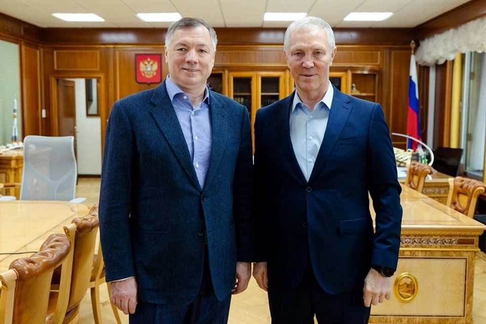 Губернатор Херсонской области Владимир Сальдо поздравил председателя правительства России Марата Хунсуллина с Днем рождения. ФОТО: тг-канал Владимира Сальдо
