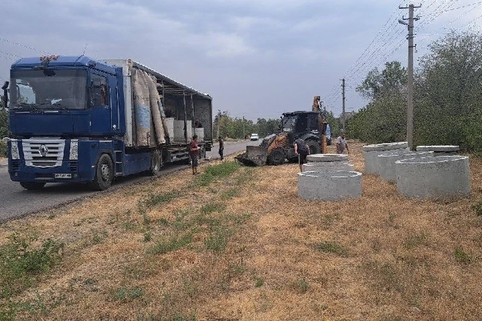 В Великой Белозерке Запорожской области ведется строительство нового водовода. ФОТО: администрация Каменско-Днепровского муниципального округа