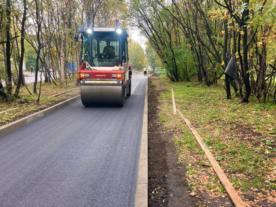 Дорожные работы ведутся на улице Александра Невского. Фото: t.me/mintrans51