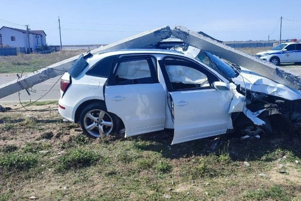 В Геническом округе Херсонской области 25 сентября произошла автомобильная авария. ФОТО: ГУ МВД России по Херсонской области