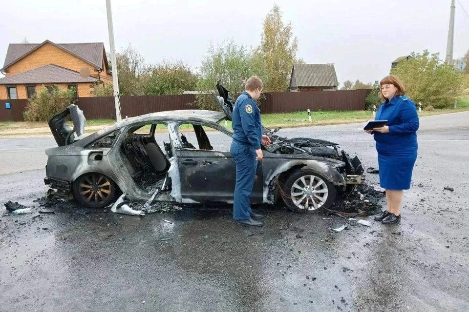 Двое мужчин сгорели в автомобиле в Калужской области Фото: прокуратура Калужской области