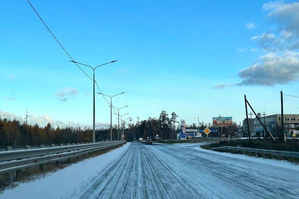 Первый снег выпал в Братске. Фото: мэр Братска Александр Дубровин.