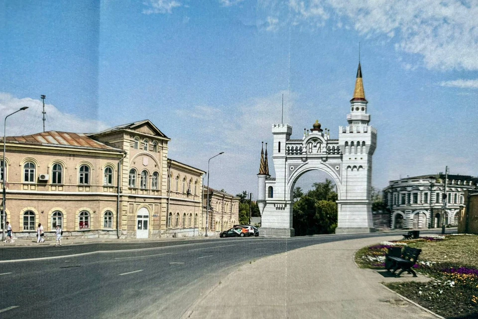 Вариант размещения Триумфальной арки в исторических габаритах.