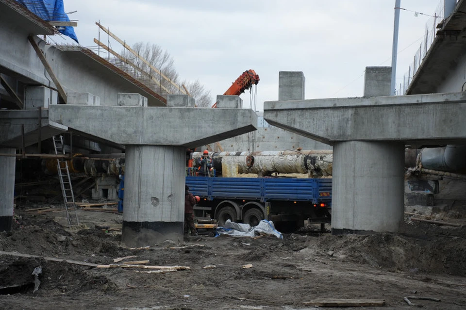 В Ульяновске продолжается реконструкция моста на улице Минаева. Фото администрация Ульяновска