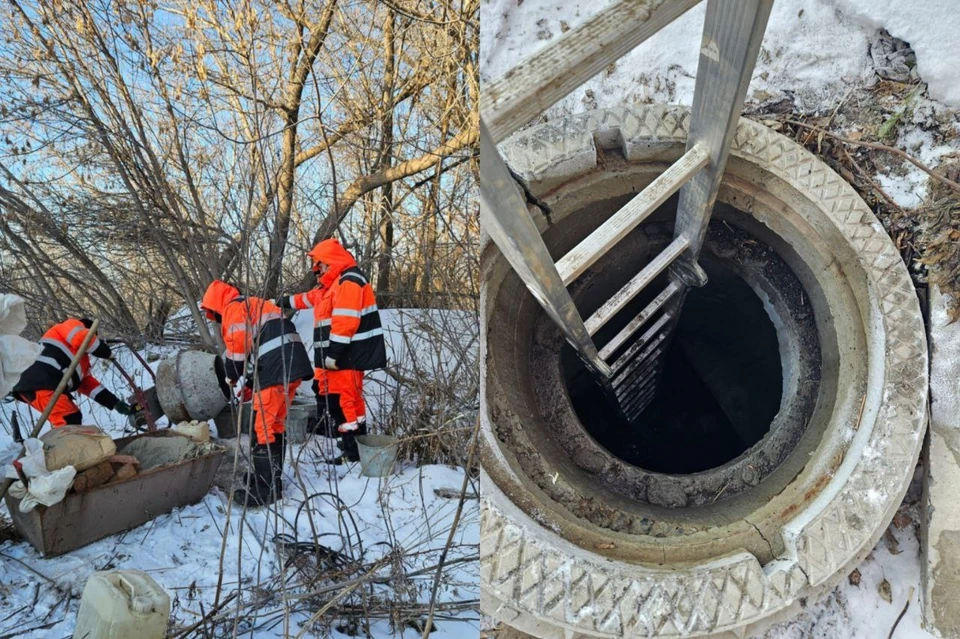 В Новосибирске тампонировали трубы, выпускающие стоки в реку Тулу. Фото: мэрия Новосибирска.